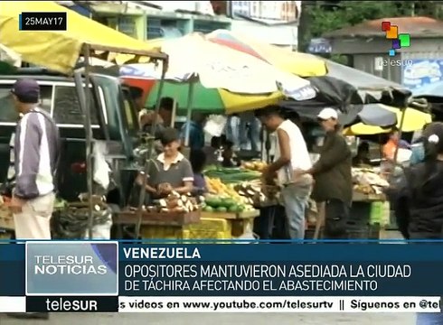 Habitantes de Táchira afectados por asedio de grupos opositores