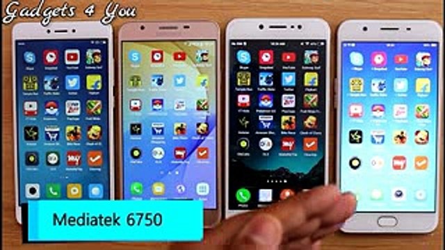 Xiaomi Redmi Note 4 Vs Samsung J7 Prime Vs Vivo V5 Vs Oppo F1s SpeedTest Compari_low