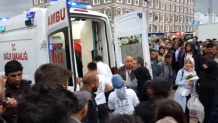 Otobüs Tekerleğine Ayağı Sıkışan Kadın Yaralandı