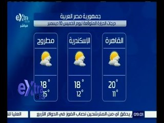 #غرفة_الأخبار | تعرف على درجات الحرارة المتوقعة ليوم الخميس 10 ديسمبر 2015