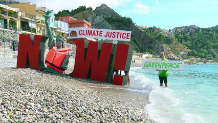 Manifestation de Greenpeace en marge du G7