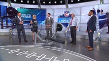 Former NFL Fullback Heath Evans Throwing Up 45 Reps On The Bench Press In His Work Clothes