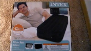 INTEX Inflattible twin bed unboxing!