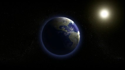Earth and Sun in Space
