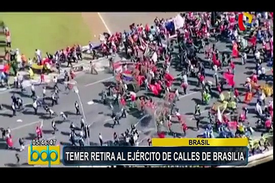 Brasil: Presidente Michel Temer retira ejercito de Brasilia
