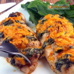 Куриная грудка фаршированная шпинатом! Быстрый и вкусный рецепт