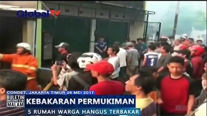 5 Rumah Warga Hangus Terbakar di Condet Jakarta Timur