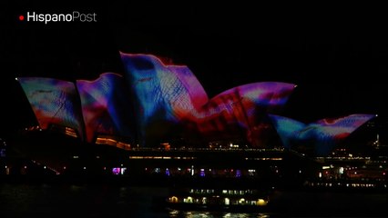 La Opera de Sidney fue escenario de un impresionante show de luces