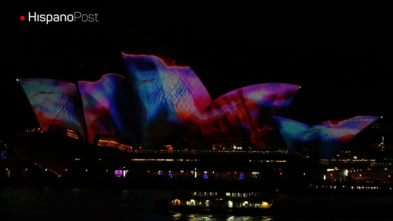 La Opera de Sidney fue escenario de un impresionante show de luces