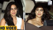 Jhanvi Kapoor & Sara Ali Khan Party Together At Karan Johar's Birthday Bash