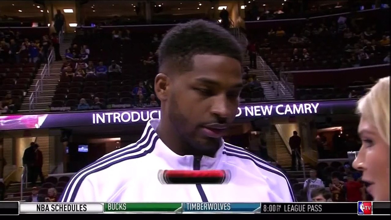 Tristan Thompson Kisses Sideline Interviewer