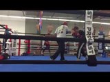 robert garcia working mitts with mexican russain gradovich EsNews Boxing