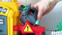 Crane and vehicles. Toys video for children. Kinder Surprise. Toys car