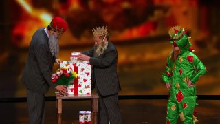 Piff The Magic Dragon - Comedian Makes Christmas Magic with Penn & Teller - America's Got Tale