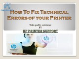 How To Fix Technical Errors of your Printer