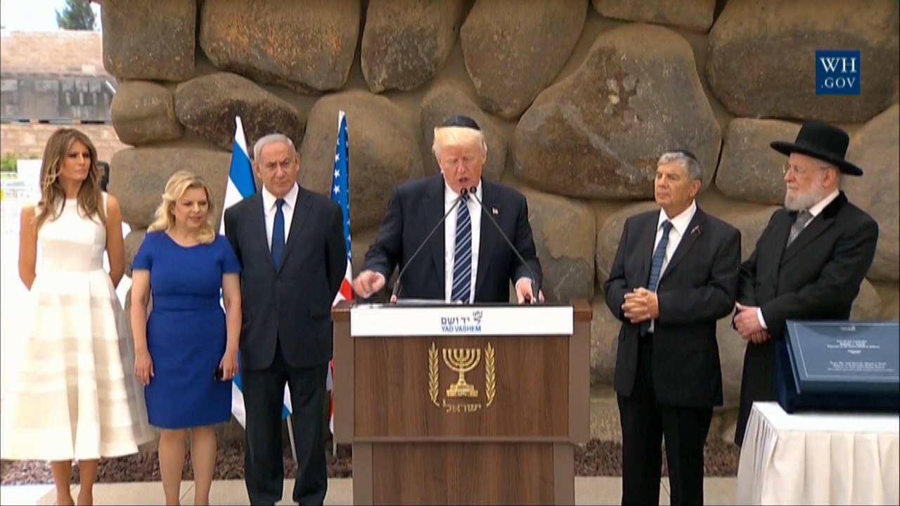 President Trump Pays His Respects At The Yad Vashem Holocaust Memorial