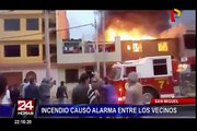 Incendio de grandes proporciones consume vivienda en avenida La Marina