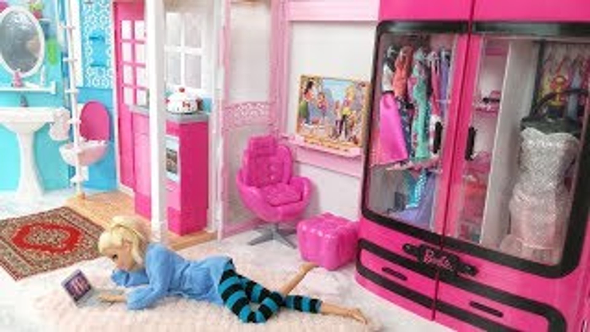 barbie yatak odasi ev sabah rutini barbie bebek scooter dailymotion video