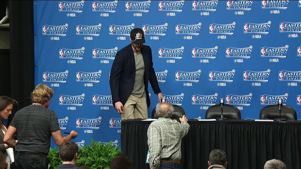 Kevin Love Postgame Interview Celtics vs Cavaliers Game 5 May 25 2017 2017 NBA Playoffs