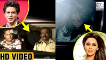 Shah Rukh & Gauri CAUGHT Hiding Under Blanket In Their Car To Avoid Fans