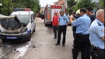 Polis Aracı Küle Döndü
