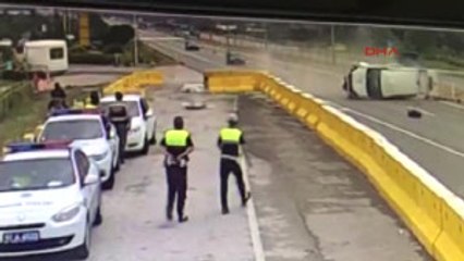 Çanakkale Polis Uygulama Noktasındaki Kaza Kamerada