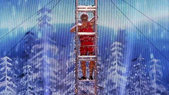 Professor Splash - Performer Attempts High-Diving Christmas Stunt - America's Got Talen