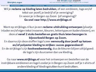 Reclame kleding bedrukken Bergen op Zoom