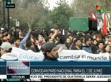 Estudiantes chilenos convocan a un paro nacional para el 1 de junio