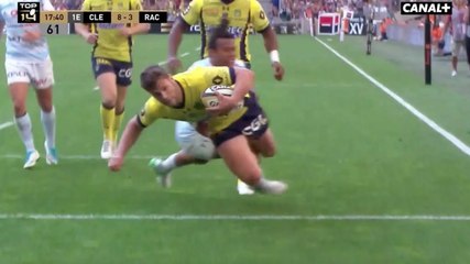 Premier essai de Clermont contre le Racing 92 conclut par Damien Penaud