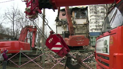 Protesta en Moscú por un plan para demoler viviendas