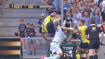 Top 14 - 1/2 finales - Plaquage en l'air spectaculaire de Chris Masoé sur Penaud !