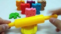 Learn Colors Play Doh Hello Kitty Mol & Creative for Kids ❤ Play Doh W