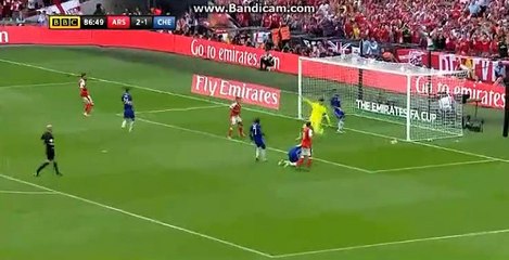 Ozil   100%  Big  Chance     HD - Arsenal 2-1 Chelsea 27.05.2017