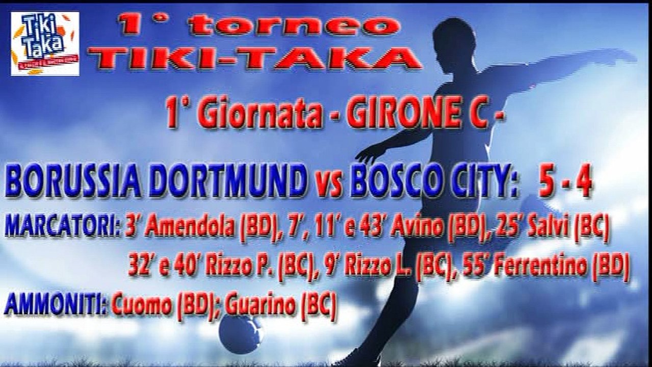 1° torneo "TIKI-TAKA": Borussia Dortmund - Bosco City (fase gironi)