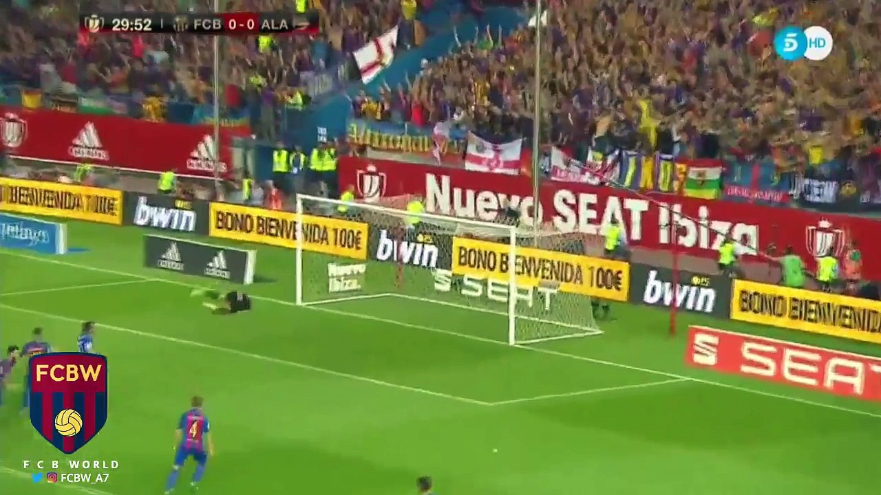 L'enroulée splendide de Lionel Messi pour ouvrir le score !