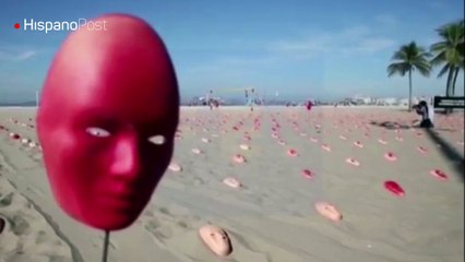 Cientos de máscaras rojas amanecen en Copacabana para pedir renuncia de Temer