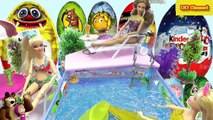 Đồ chơi búp bê nàng tiên tắm hồ bơi với búp bê chibi Toy fairy doll pool bath with chibi dolls