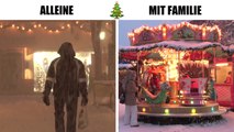 Weihnachten alleine VS. Weihnachten mit Familie