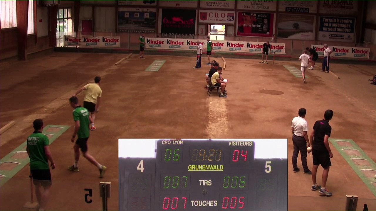 Troisième tour, premier tir progressif, CRO Lyon contre Zrinjevac Zagreb, 1/4 finale retour, Coupe d'Europe des Clubs 2017, Sport Boules, Lyon 2017