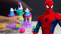 Numbers for Preschoolers  earn Spiderman Play Doh Ice Cream Molds to Learn Co