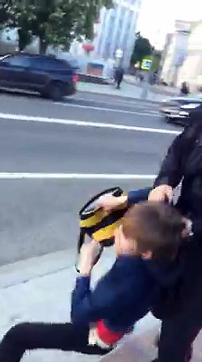 violent arrest of a 10-year-old who was reading poems on the street