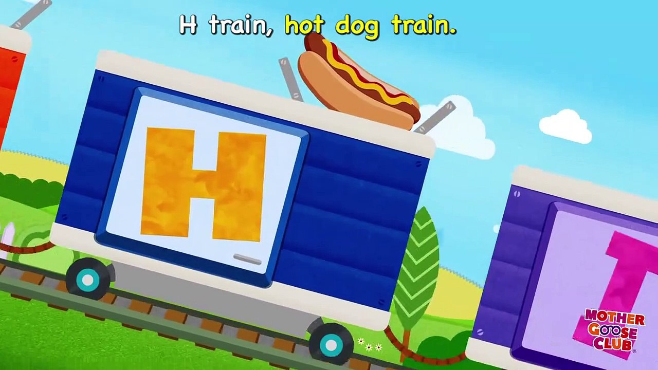 Alphabet Train Food Train _ Mother Goose Club Rhymes for Kids