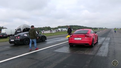 Nissan GTR R35 VS Lamborghini Aventador LP700-4 - DRAG RACE!