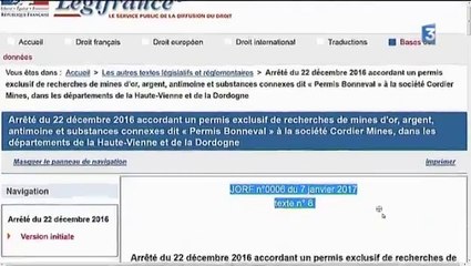 Dordogne  - l'exploitation d'une mine d'or