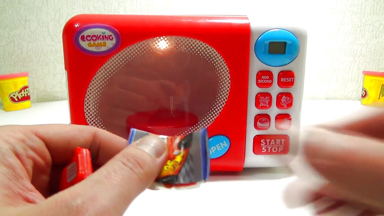 Microwave Video For Kids - Surprise Egg Blue Pink Yellow Orange Green Black Edition Toy Car cartoon