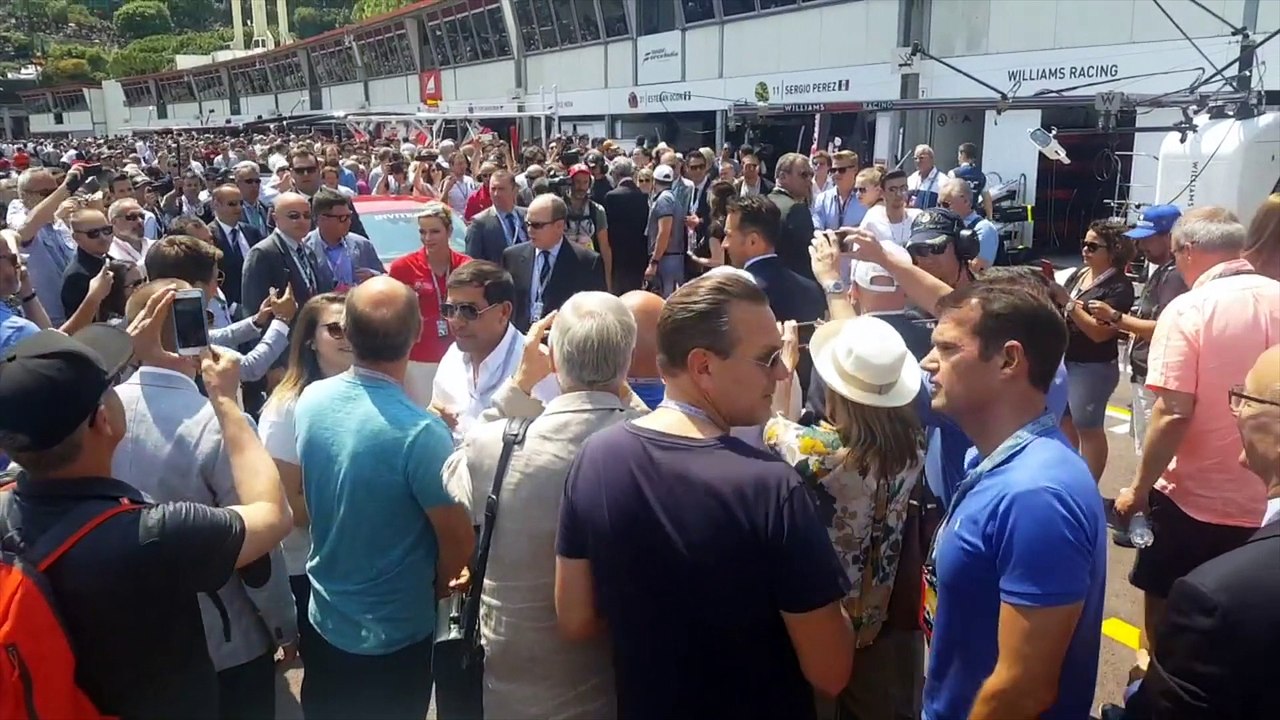 Le prince Albert et la princesse Charlène en visite au Grand prix de Monaco