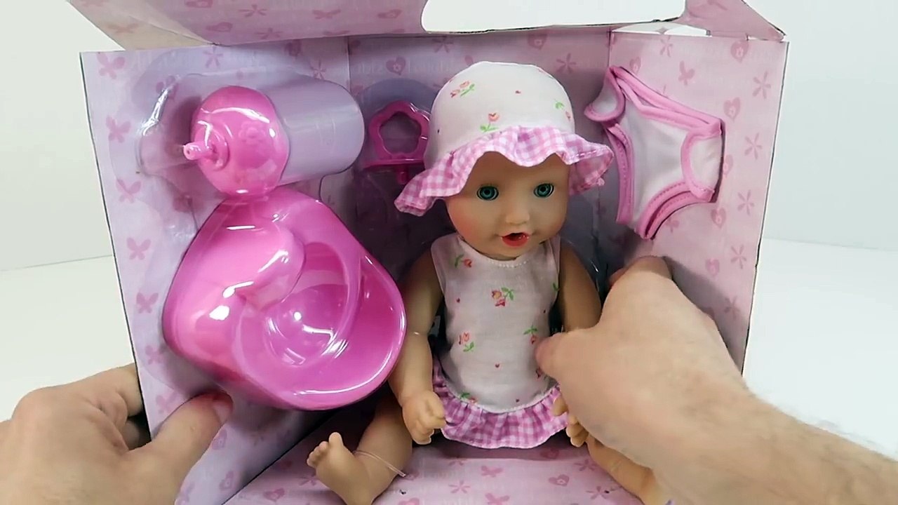 Baby Doll Potty Training  Eats Food and Drinks and Poops and Pees on Toilet