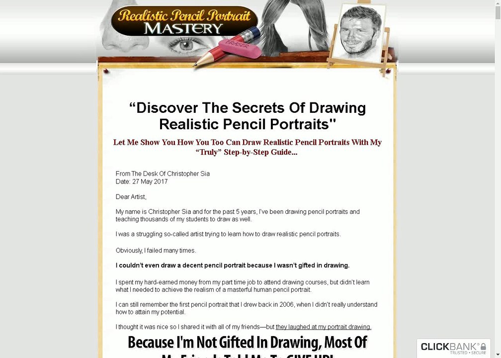 Realistic Pencil Portrait Mastery Home Study Course