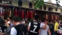 Beşiktaş taraftarı Gaziantep Çarşıda toplanmaya başladı